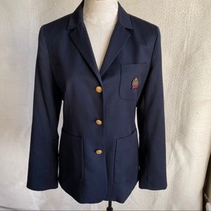 Vintage Tommy Hilfiger M 100% Wool Schoolboy Blazer